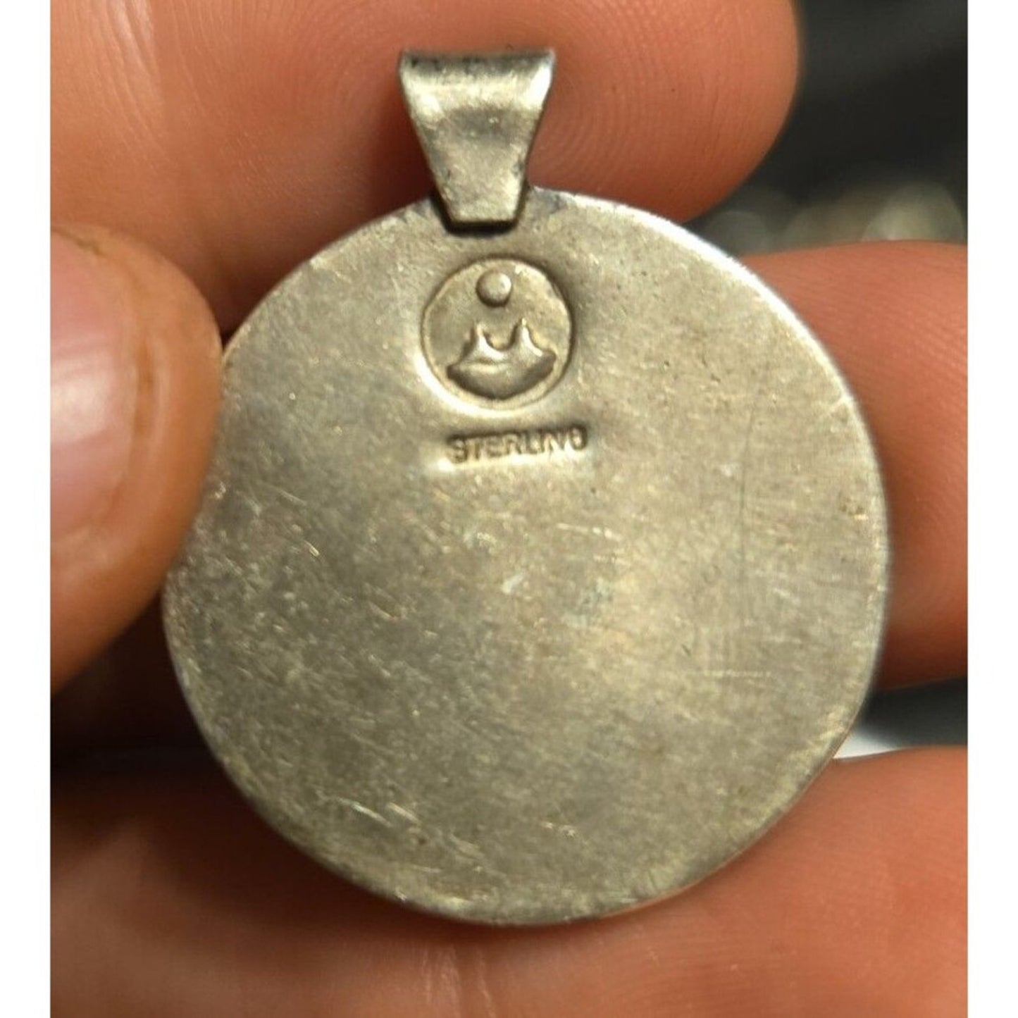 Inlaid Sterling Silver Pendant