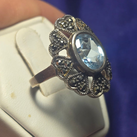 Vintage Sterling Silver 925 Ring Sz 8.5