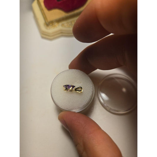 14kt Solid Gold Pendant AMETHYST