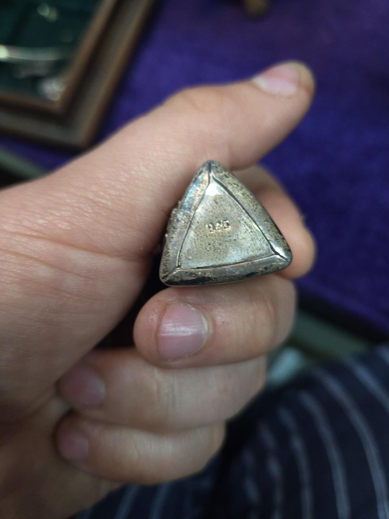 Vintage Sterling Silver Glass Perfume bottle