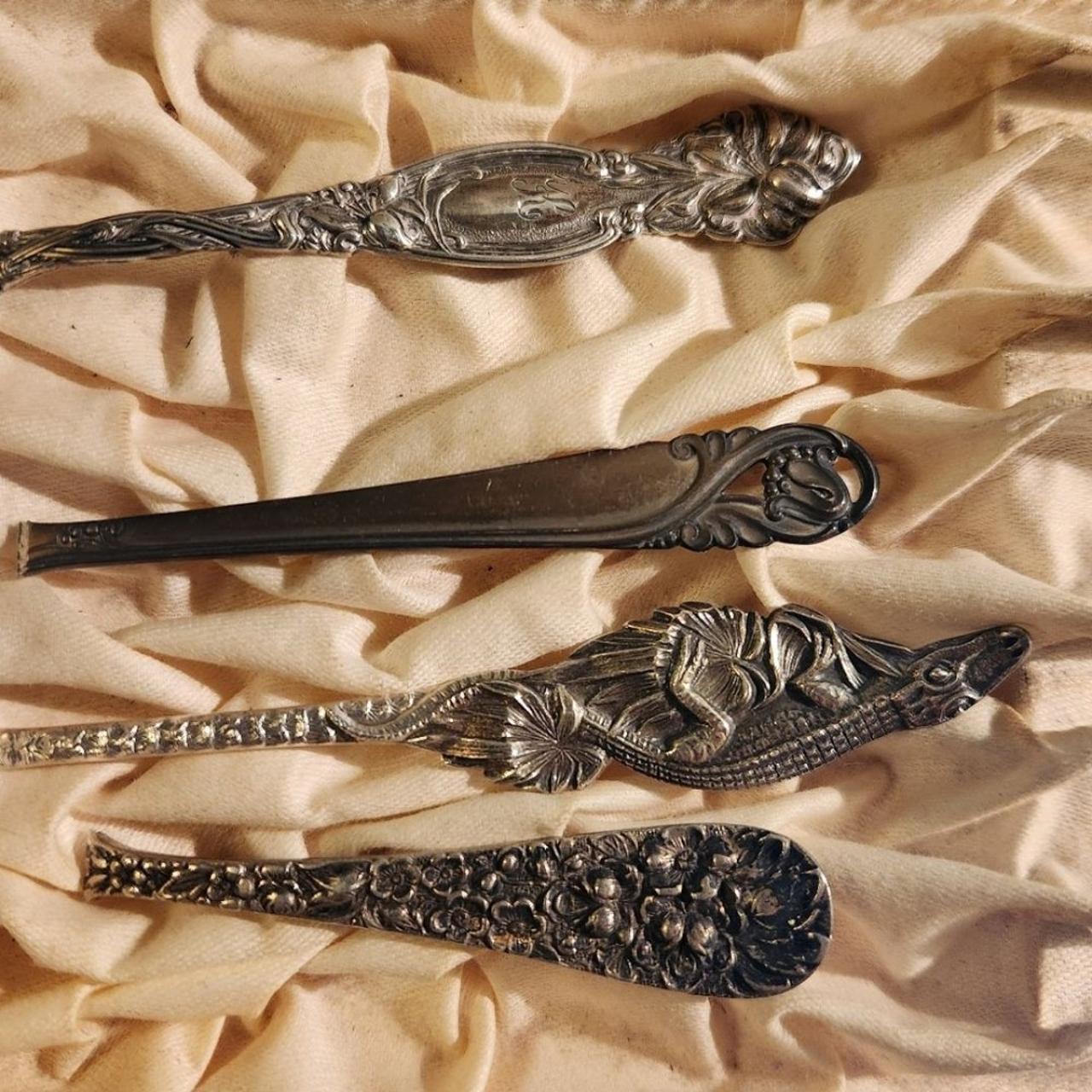 ALLIGATOR Artisan Made Antique Spoon Ring Sz 7