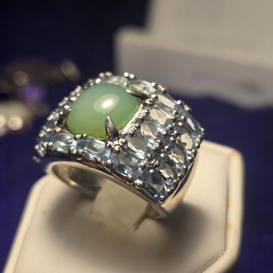 Chunky Vintage Sterling Silver 925 Ring Sz 7