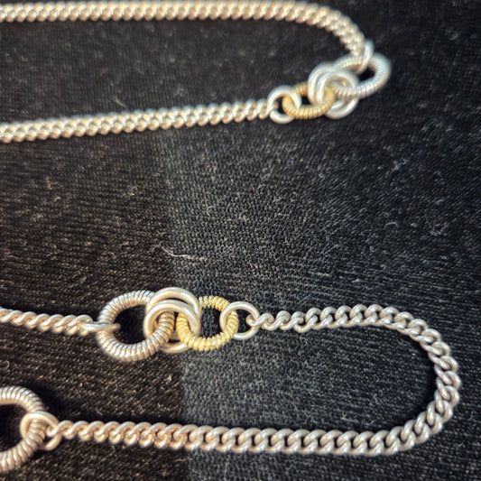 Sterling & 18K Necklace Made by Designer Jane Bohan