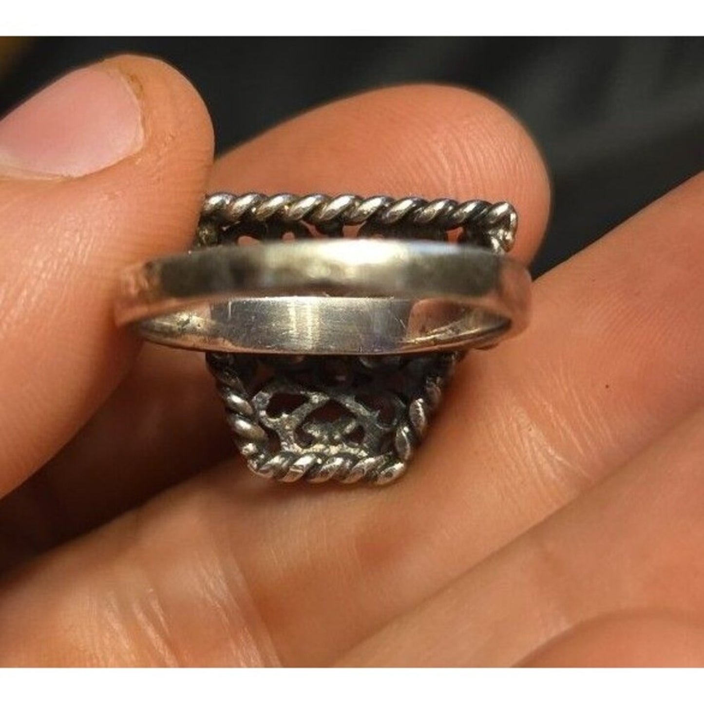 Vintage Sterling Silver Ring Sz 7.5