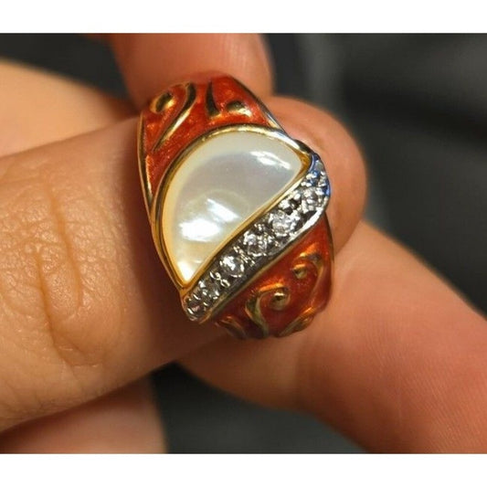 Vintage Sterling Silver Ring Sz 8