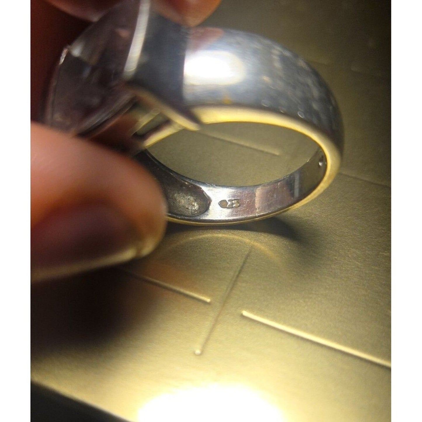 Chunky Vintage sterling silver ring sz 9