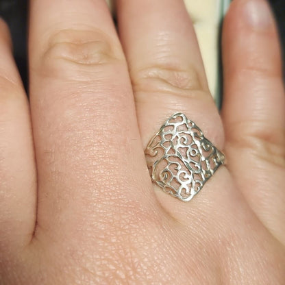 Vintage Sterling Silver Ring Sz 8.5