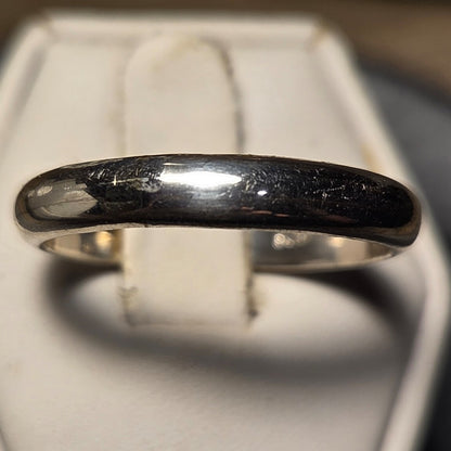 Simple Band Vintage Sterling Silver Ring sz 12