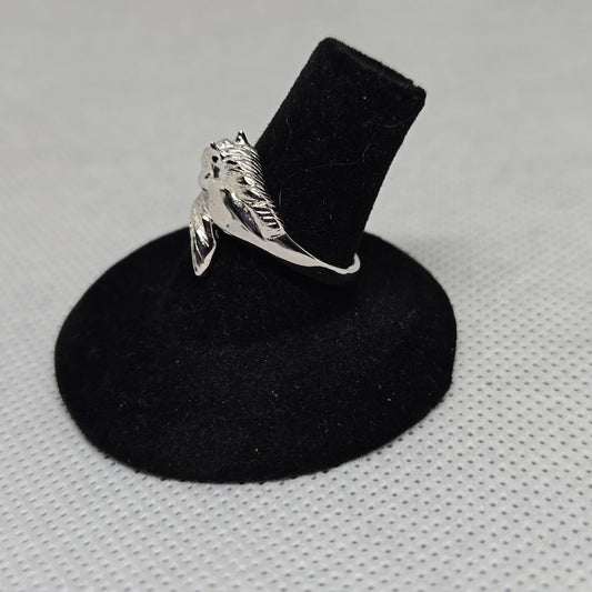 Horse Vintage Sterling Silver Ring Sz 6.5