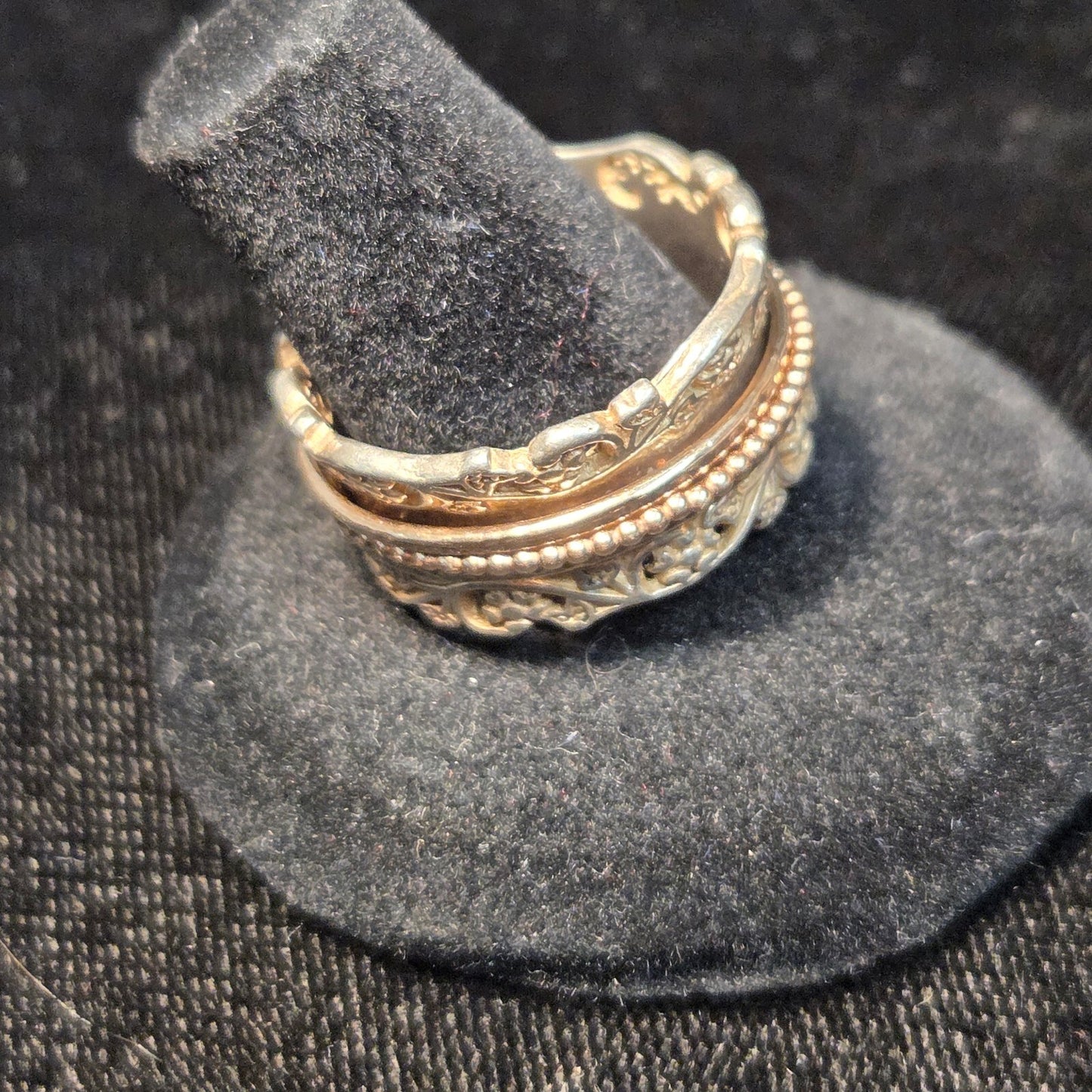 Sterling Fidgit Spinning Ring sz 9