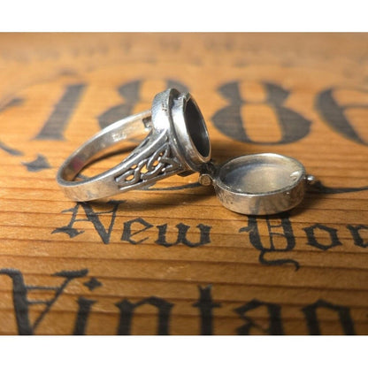 Celtic Poison Ring Vintage sterling silver ring sz 5