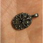 Art deco locket pendant sterling silver