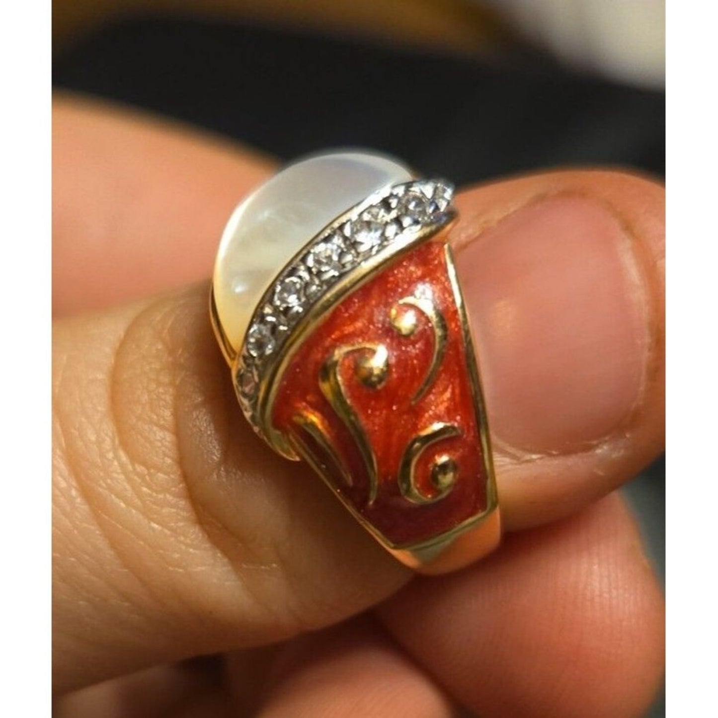 Vintage Sterling Silver Ring Sz 8