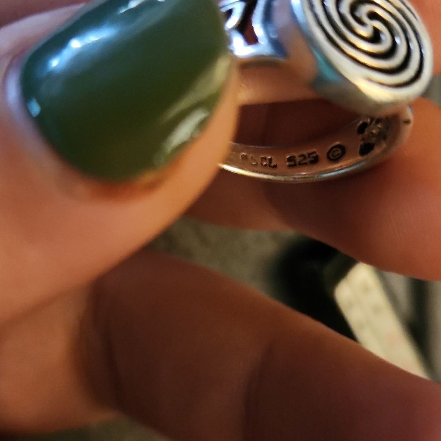 Trippy Vintage Sterling Silver Ring Sz 5