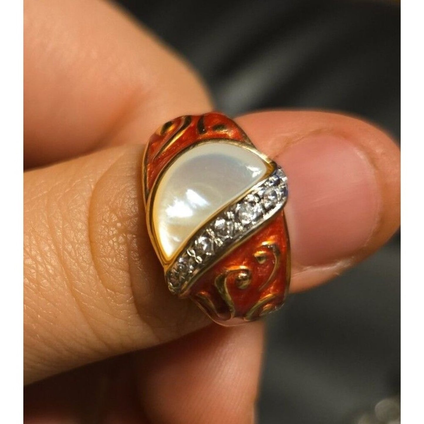 Vintage Sterling Silver Ring Sz 8