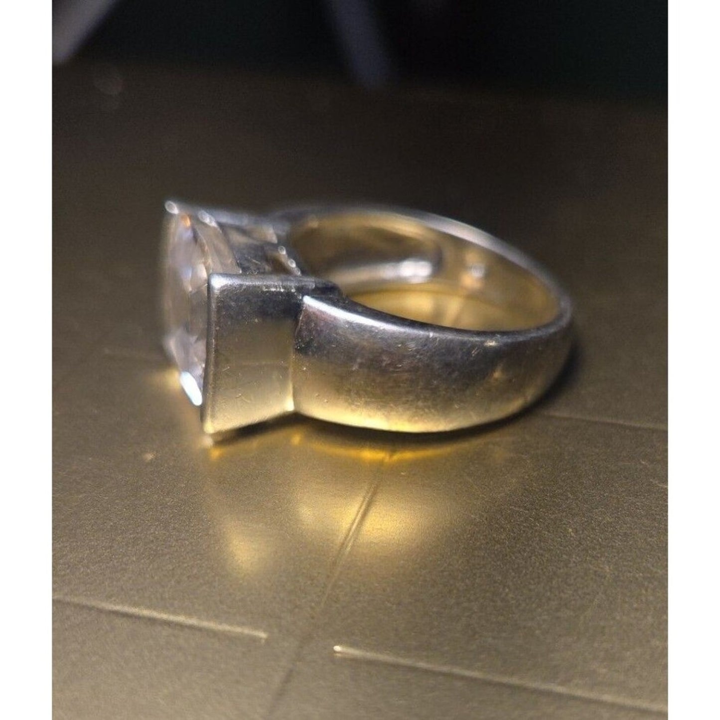 Chunky Vintage sterling silver ring sz 9