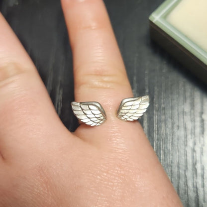 WINGS Vintage Sterling Silver Ring Sz 6