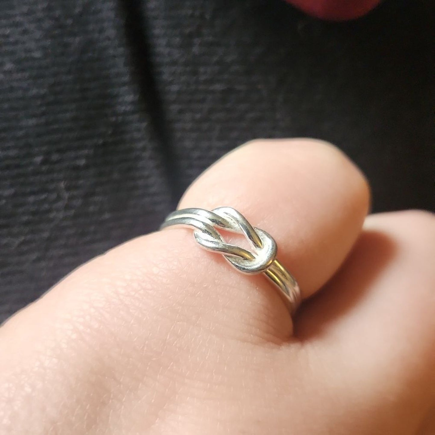 LOVERS KNOT Vintage Sterling Silver Ring Sz 7.5