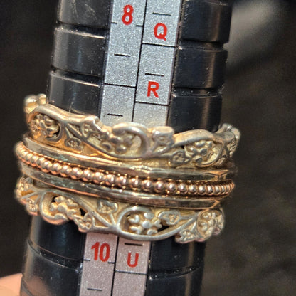 Sterling Fidgit Spinning Ring sz 9