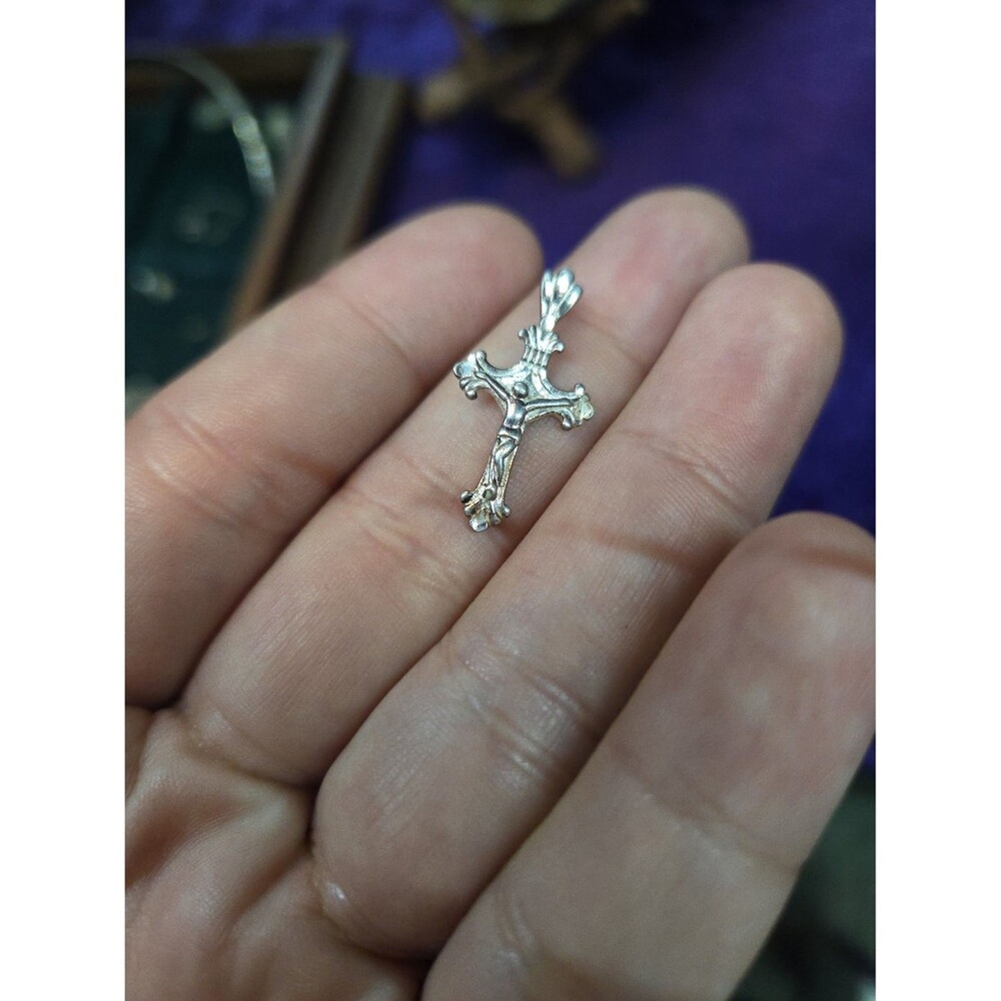 Sterling Silver Cross Religious Pendant