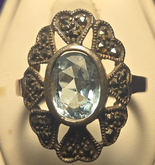 Vintage Sterling Silver 925 Ring Sz 8.5