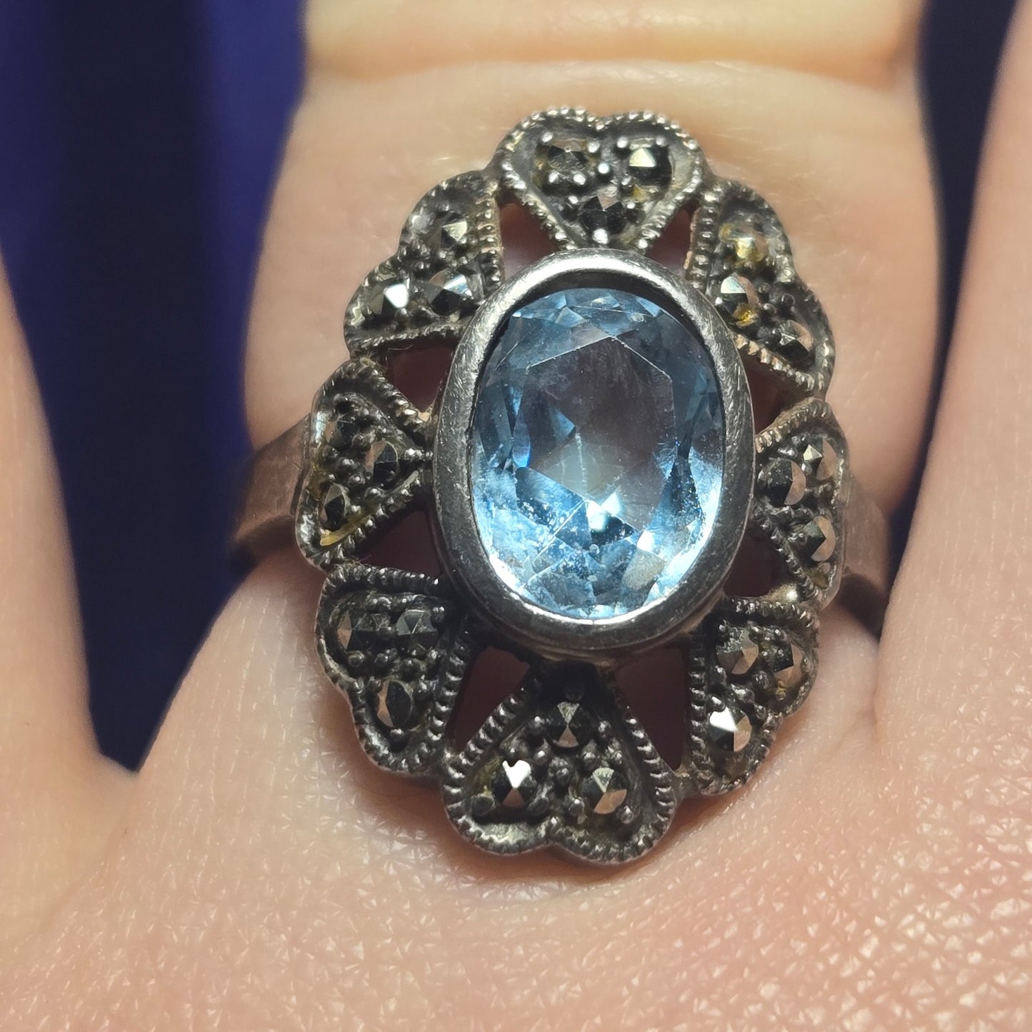 Vintage Sterling Silver 925 Ring Sz 8.5