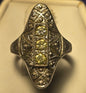 Art deco Vintage Sterling Silver Ring Sz 4