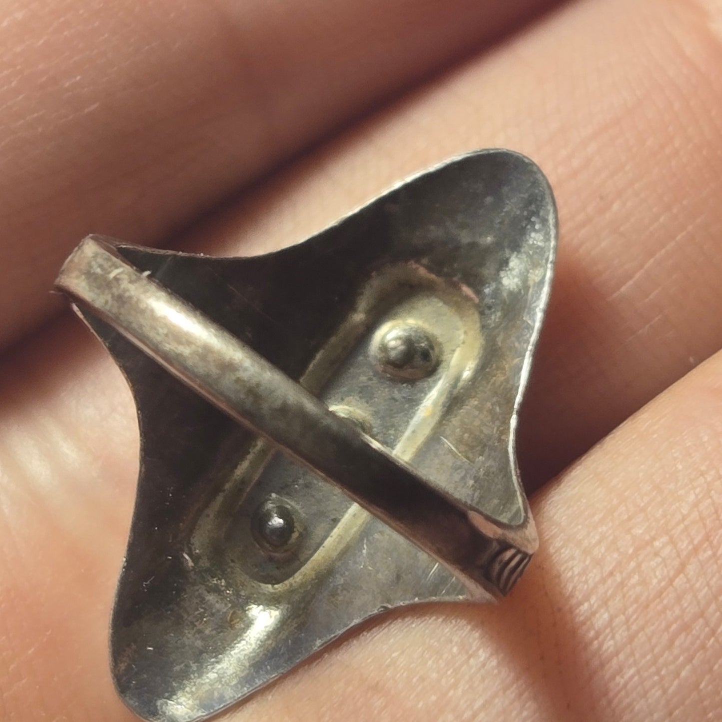 Art deco Vintage Sterling Silver Ring Sz 4