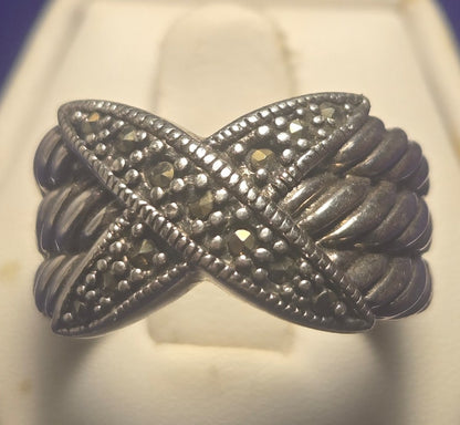 Vintage Sterling Silver 925 Ring Sz 8.5