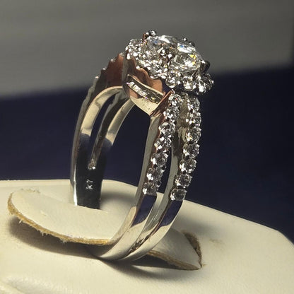 Romance Engagement Sterling Silver Ring Sz 6