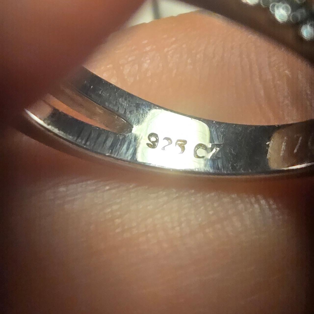 Romance Engagement Sterling Silver Ring Sz 6