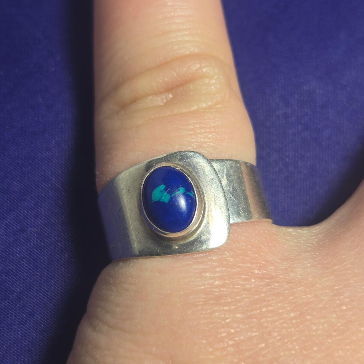 Vintage Sterling Silver 925 Ring Sz 8 adjustable