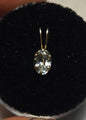 14kt White Zircon Pendant
