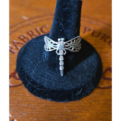 DRAGONFLY Vintage sterling silver ring sz 6.5