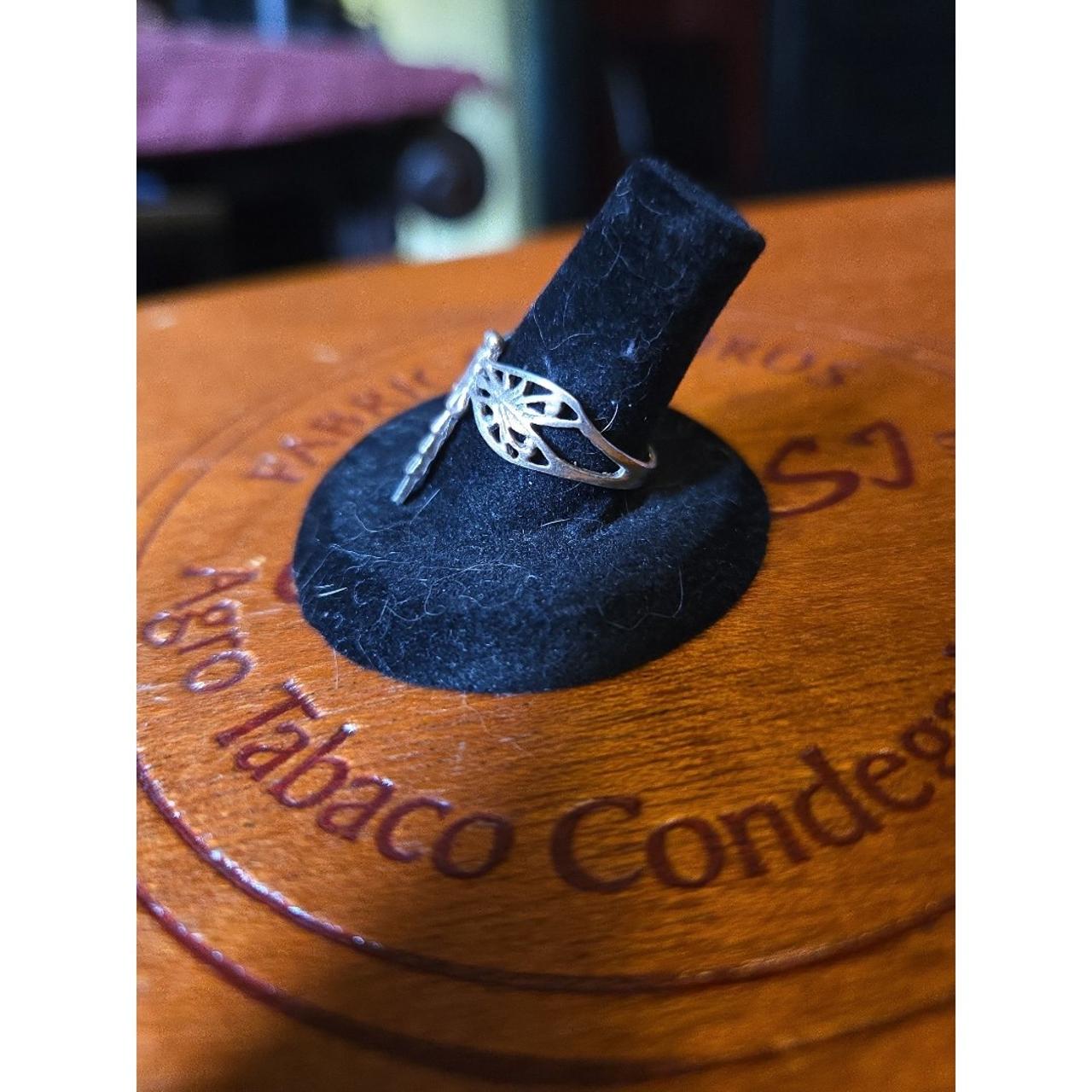 DRAGONFLY Vintage sterling silver ring sz 6.5