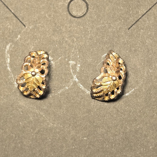 Sterling Silver and 12kt gold Earrings