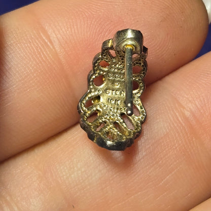 Sterling Silver and 12kt gold Earrings