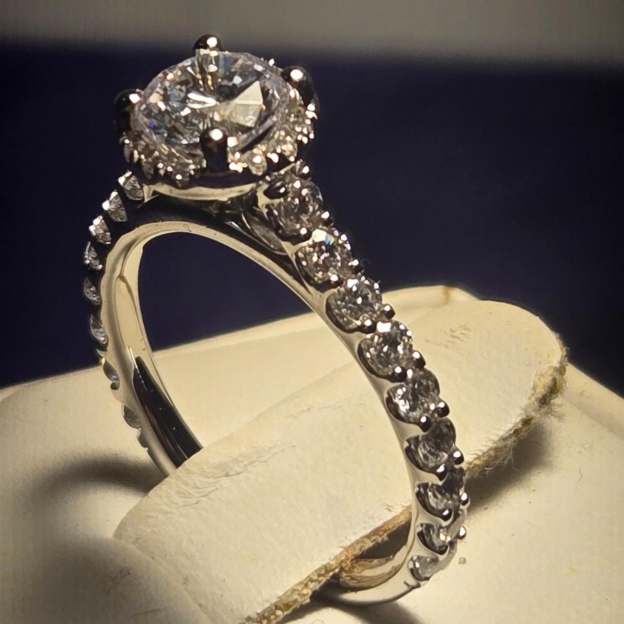 Romance Engagement Sterling Silver Ring Sz 6