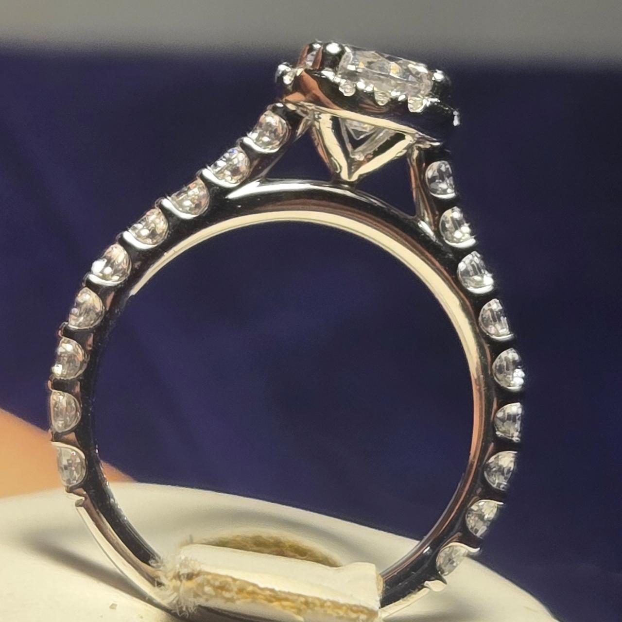 Romance Engagement Sterling Silver Ring Sz 6