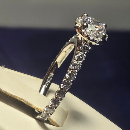 Romance Engagement Sterling Silver Ring Sz 6