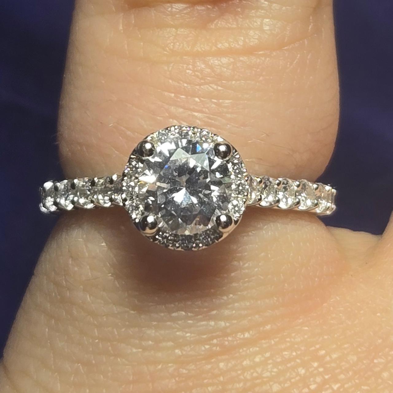 Romance Engagement Sterling Silver Ring Sz 6