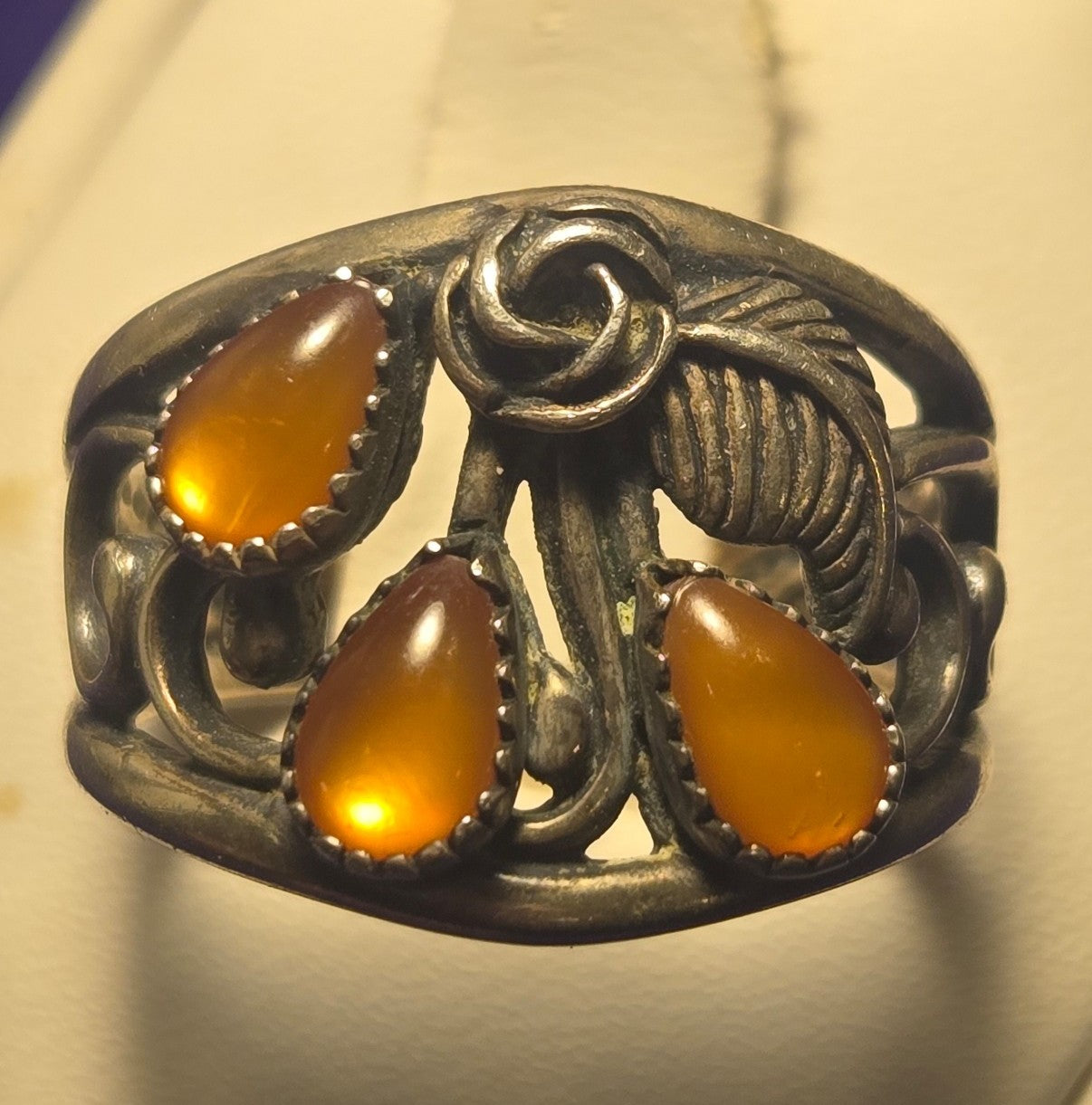 Southwestern Vintage Sterling Silver 925 Ring Sz 9