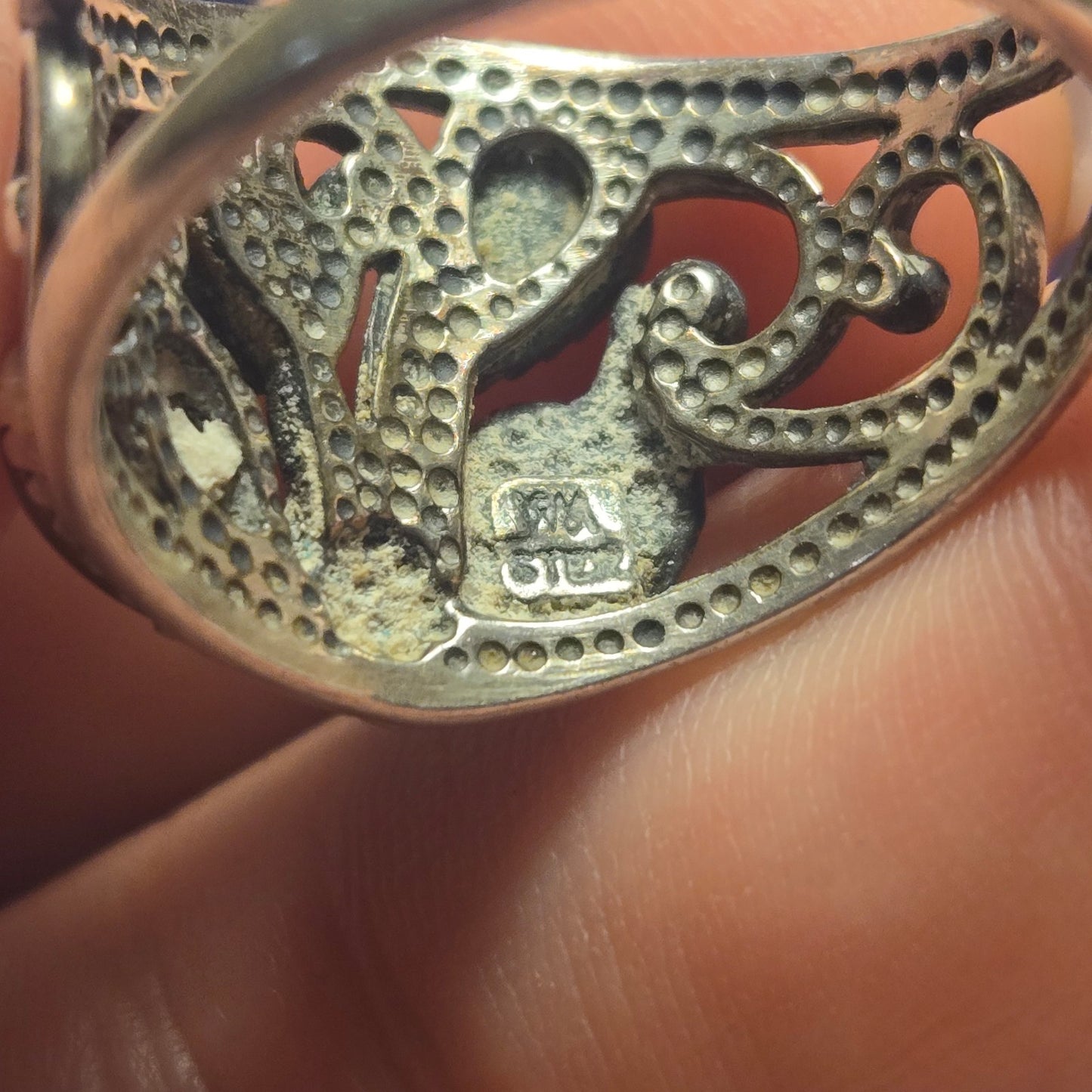 Southwestern Vintage Sterling Silver 925 Ring Sz 9