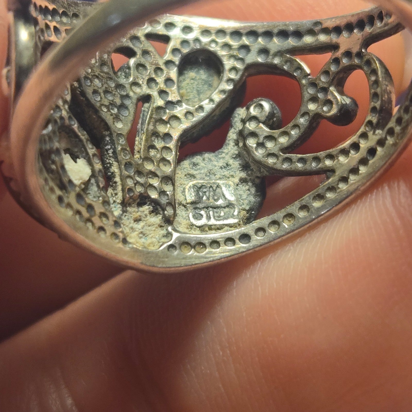 Southwestern Vintage Sterling Silver 925 Ring Sz 9