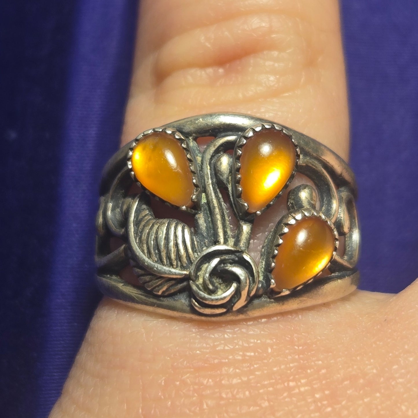 Southwestern Vintage Sterling Silver 925 Ring Sz 9