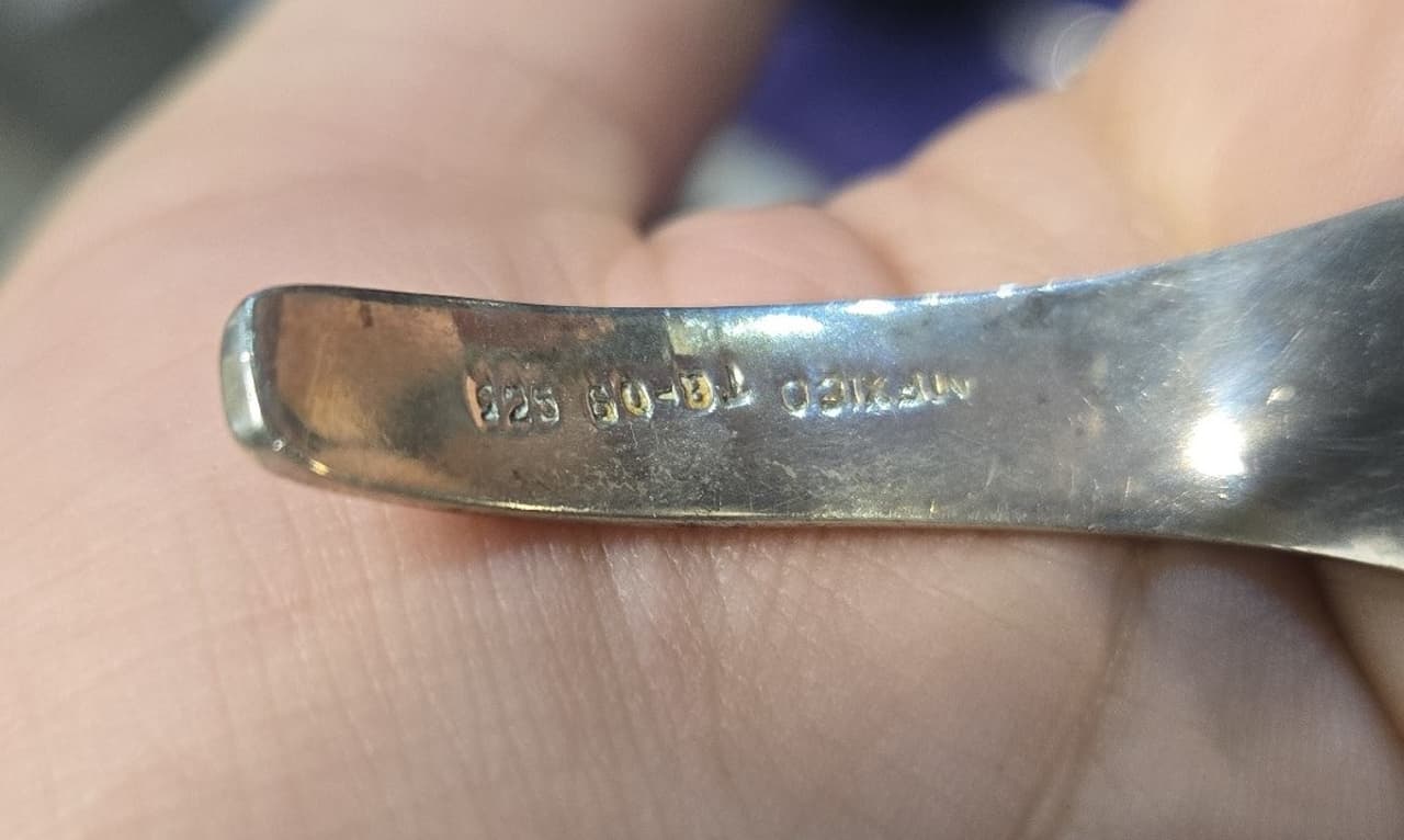 7.5 inch Mexico Sterling Silver Bracelet Cuff - Taxco #1