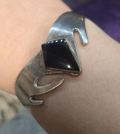 7.5 inch Mexico Sterling Silver Bracelet Cuff - Taxco #1