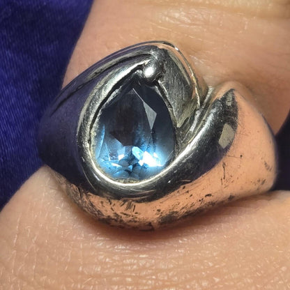 Vintage Sterling Silver Ring Sz 8