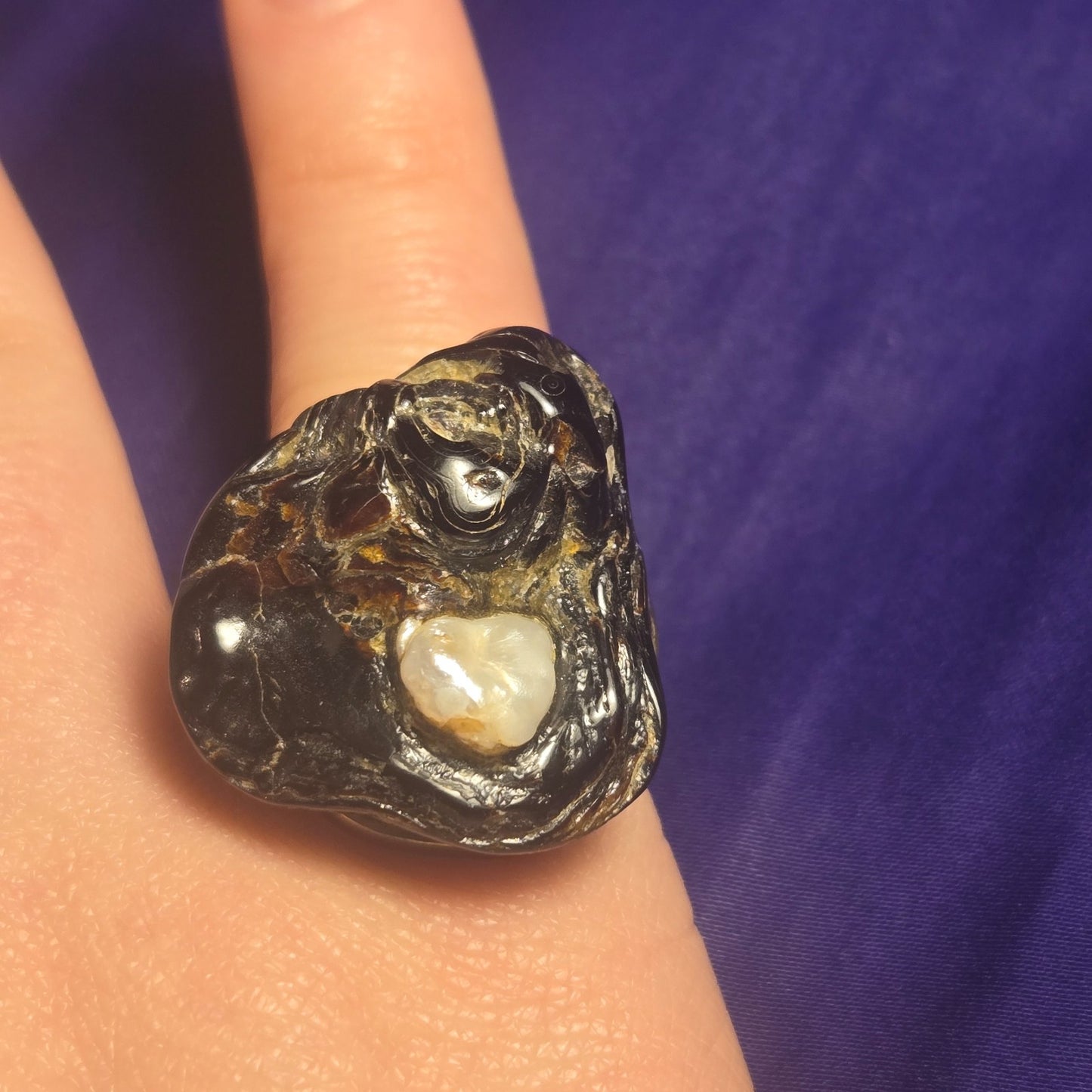 Artisan Pearl Vintage Sterling Silver 925 Ring Sz 6.5