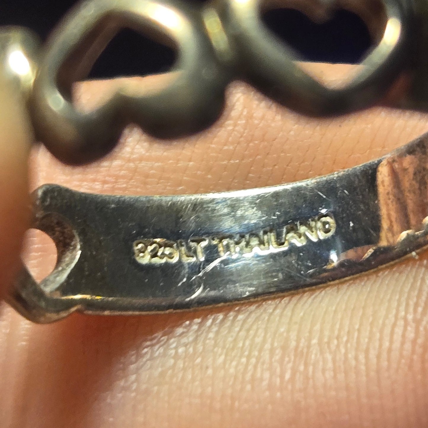 Hearts Vintage Sterling Silver Ring Sz 9